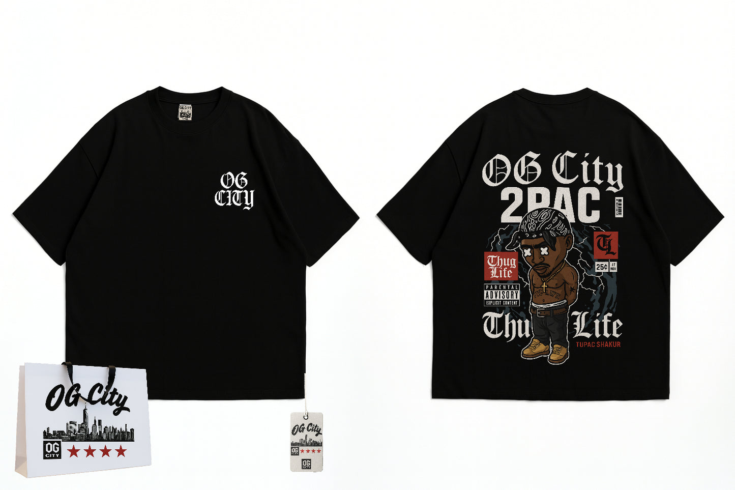 OG City x 2PAC “Thug Life” Oversized Tee